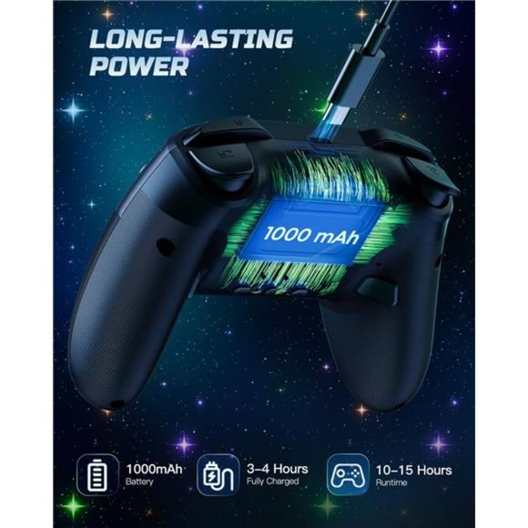 Switch Controller, 1000mAh Programmable Wireless Switch Pro Controller - Picture 7 of 7